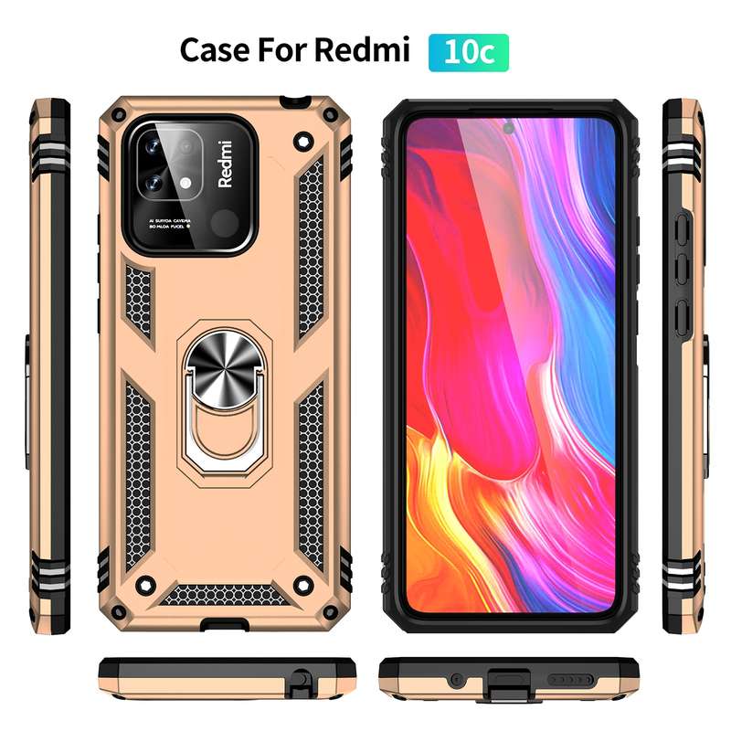 For Samsung Galaxy A22 5G Sliding Camshield Holder Phone Case(Rose Gold)