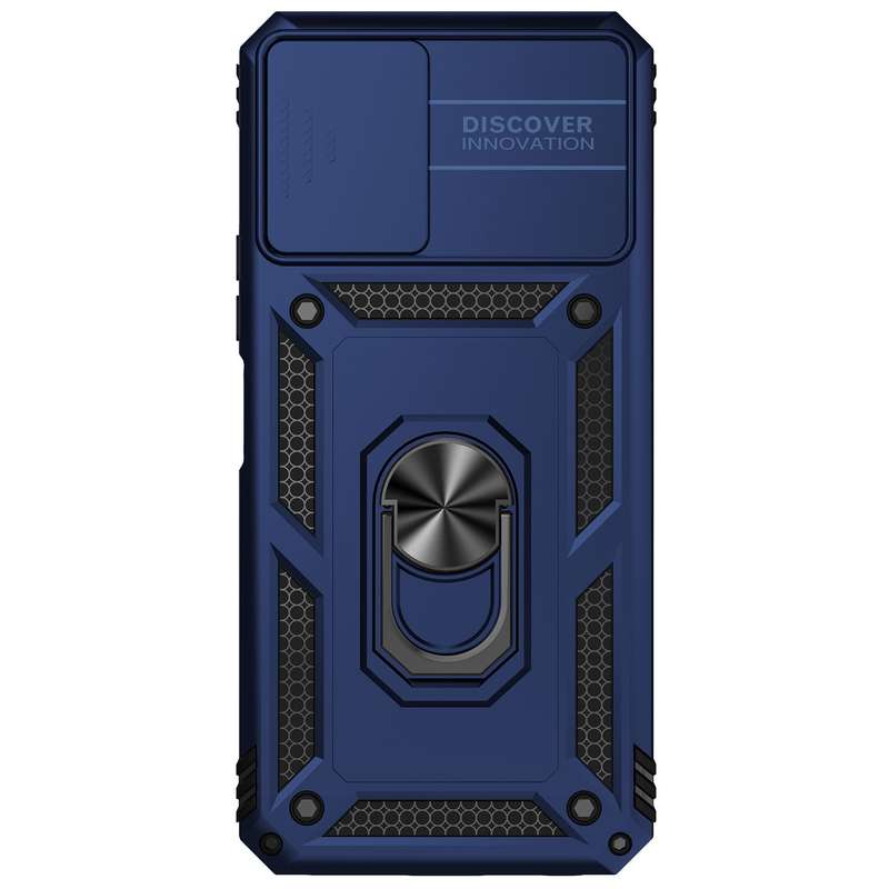 For vivo Y21 Sliding Camshield Holder Phone Case(Red)