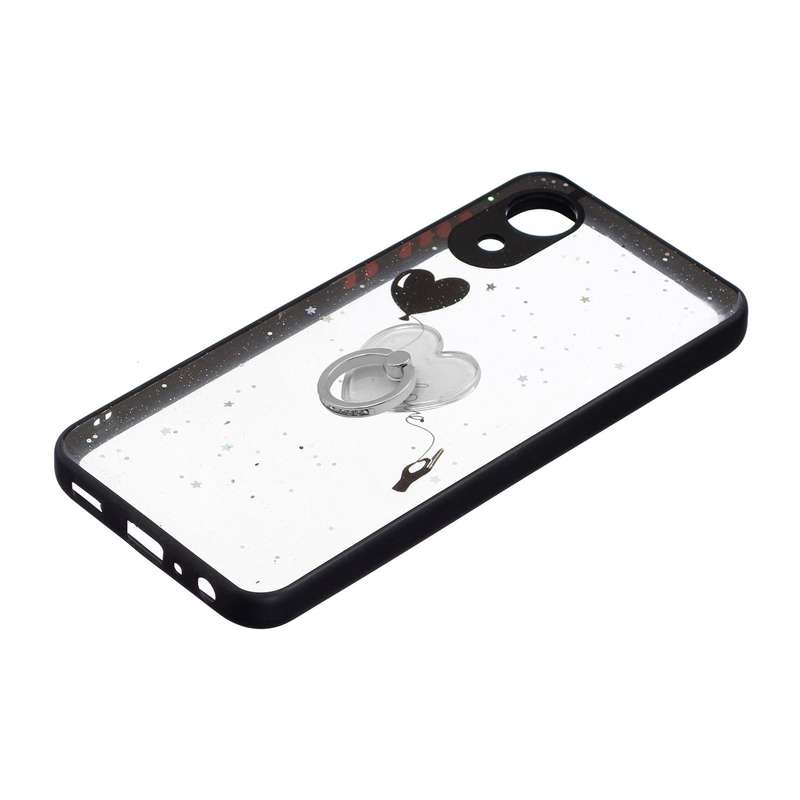 For Samsung Galaxy A03 Core Starry Sky Epoxy TPU Phone Case with Ring Holder(Owl)