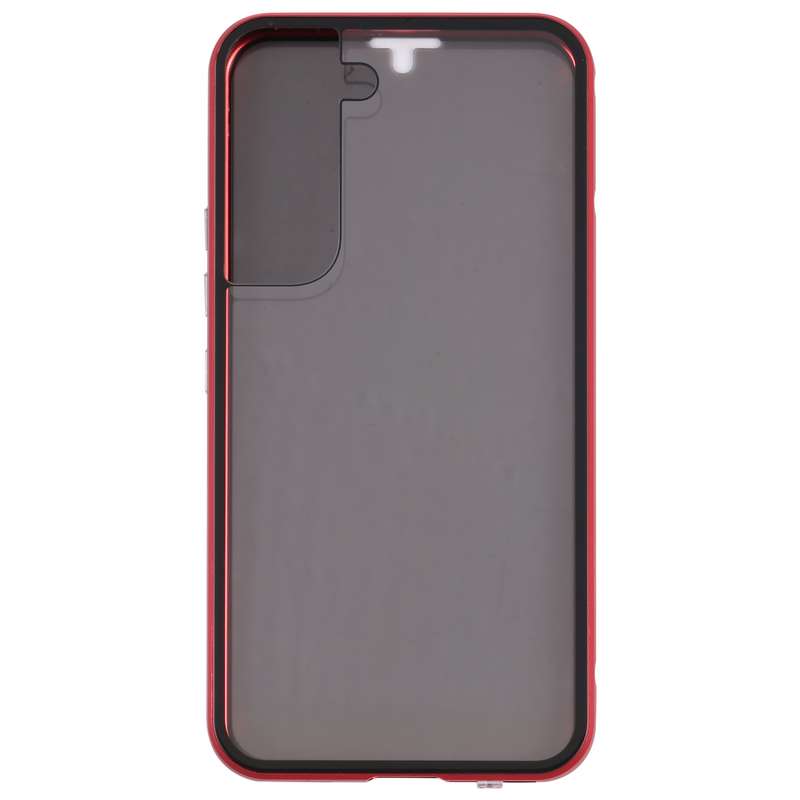 For Samsung Galaxy S22 5G Anti-peeping Magnetic Double-sided Tempered Glass Phone Case(Red)