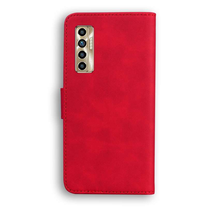 For Tecno Camon 17P Skin Feel Pure Color Flip Leather Phone Case(Black)