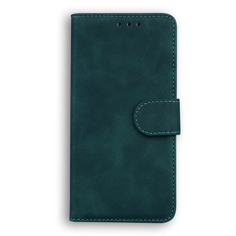 For Tecno Camon 17P Skin Feel Pure Color Flip Leather Phone Case(Black)