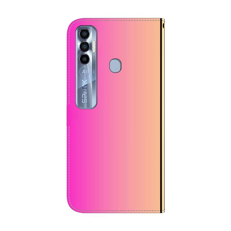 For Tecno Spark 7 Pro Imitated Mirror Surface Horizontal Flip Leather Phone Case(Silver)