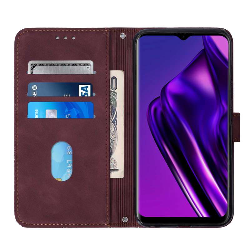 For Itel P36 Crossbody 3D Embossed Flip Leather Phone Case(Brown)