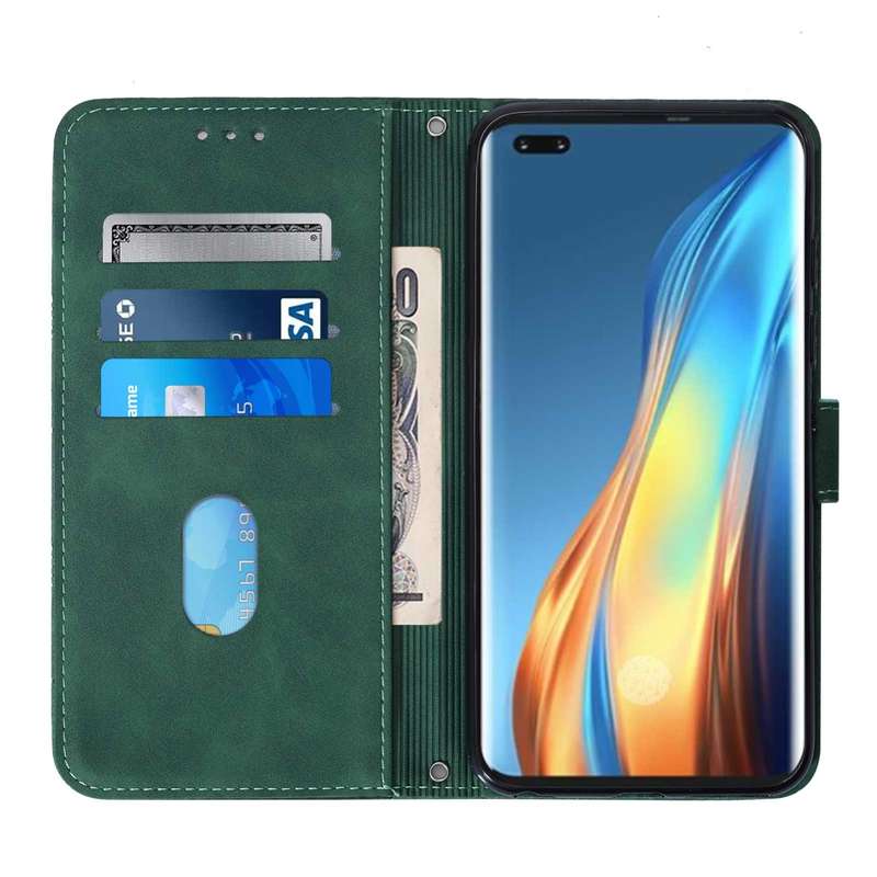 For Tecno Phantom X Crossbody 3D Embossed Flip Leather Phone Case(Dark Green)
