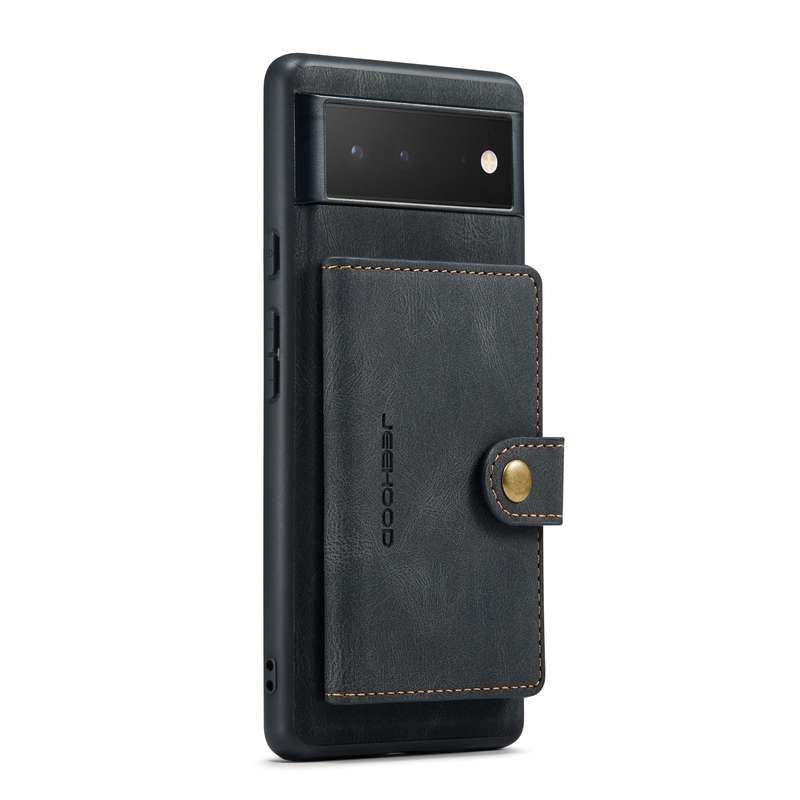 For Google Pixel 7 5G JEEHOOD Retro Magnetic Detachable Wallet Phone Case(Brown)