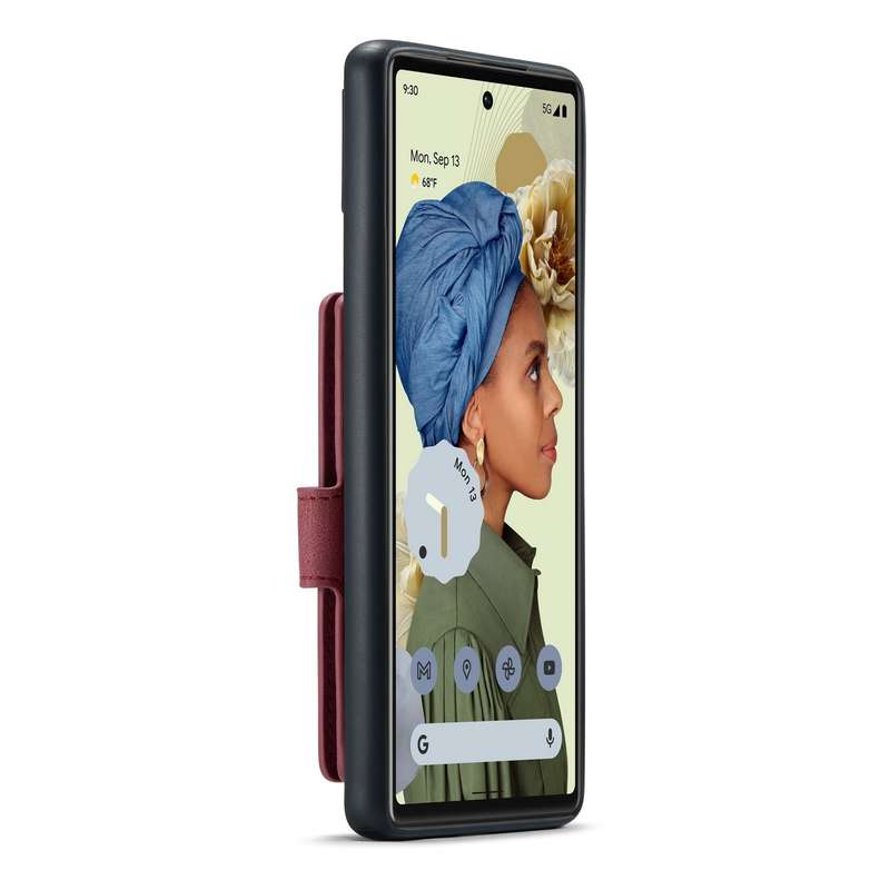 For Google Pixel 7 5G JEEHOOD Retro Magnetic Detachable Wallet Phone Case(Brown)