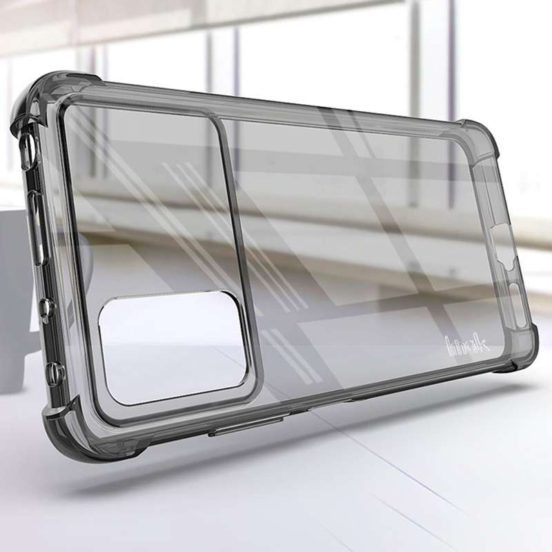 For Xiaomi Poco X4 Pro 5G Global imak TPU Phone Case with Screen Protector(Transparent Black)
