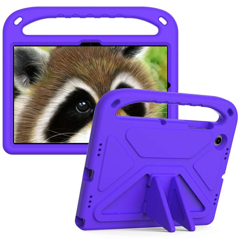 For Samsung Galaxy Tab A8 10.5 / X200 Handle EVA Shockproof Tablet Case with Holder(Red)