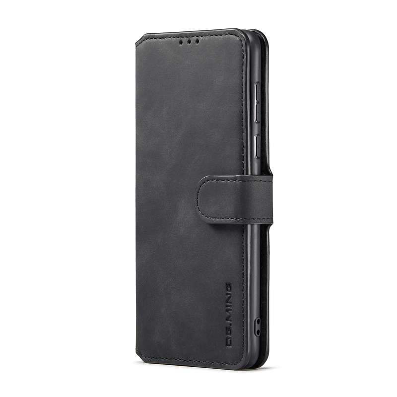 For Samsung Galaxy A73 5G DG.MING Retro Oil Edge Flip Leather Phone Case(Brown)