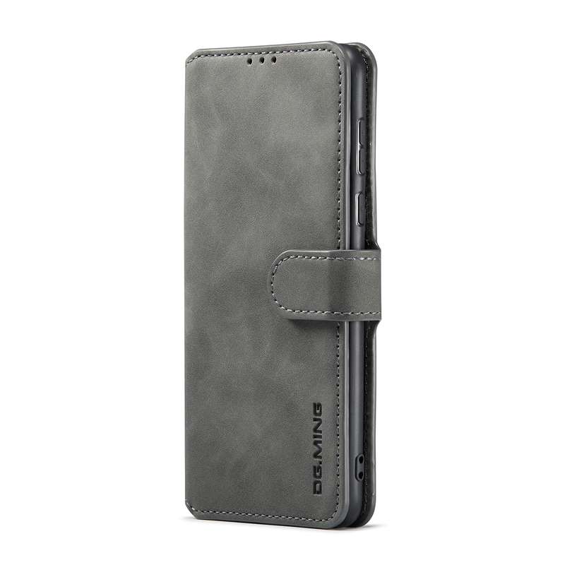 For Samsung Galaxy A73 5G DG.MING Retro Oil Edge Flip Leather Phone Case(Brown)