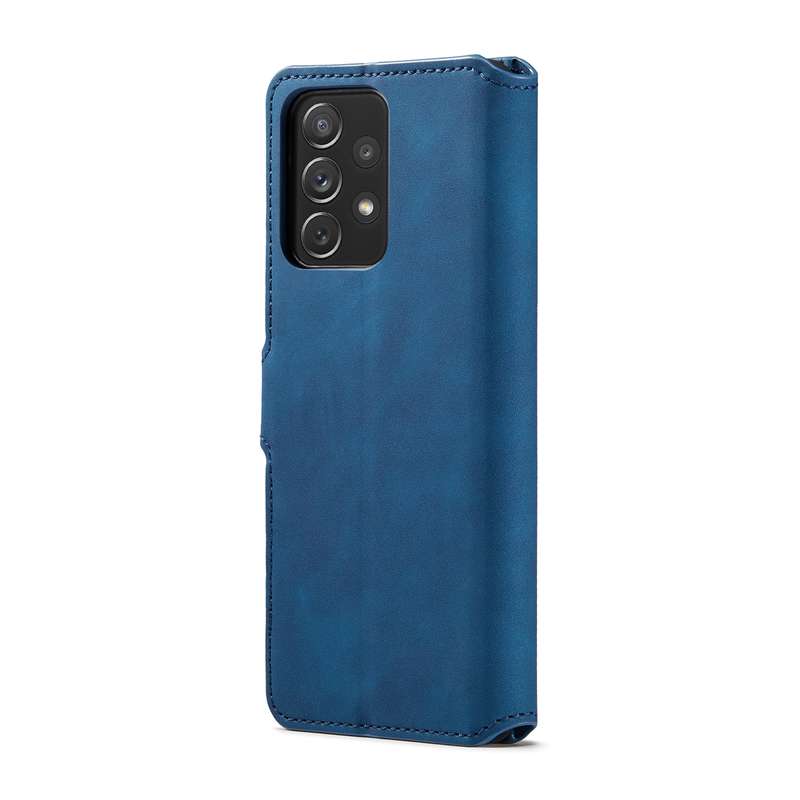For Samsung Galaxy A73 5G DG.MING Retro Oil Edge Flip Leather Phone Case(Brown)