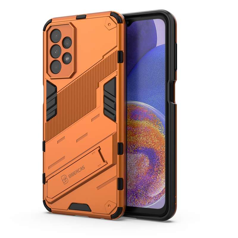 For Samsung Galaxy A23 Punk Armor 2 in 1 PC + TPU Shockproof Phone Case with Invisible Holder(Red)