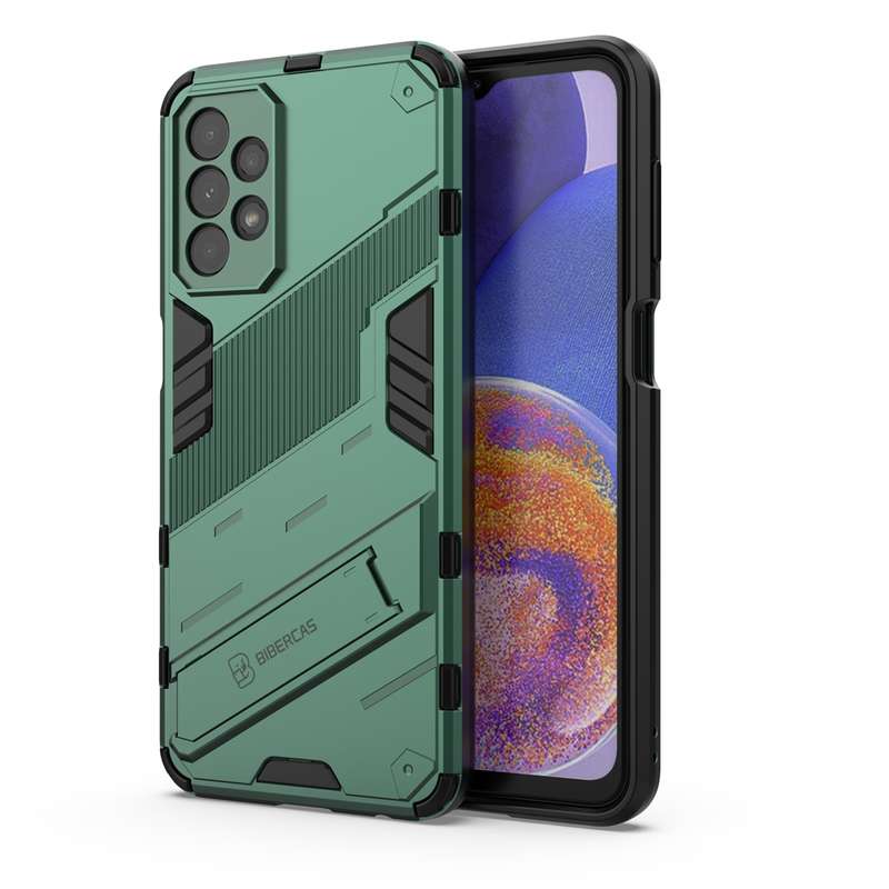 For Samsung Galaxy A23 Punk Armor 2 in 1 PC + TPU Shockproof Phone Case with Invisible Holder(Red)