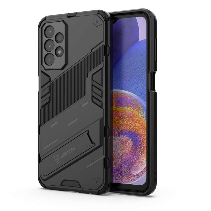 For Samsung Galaxy A23 Punk Armor 2 in 1 PC + TPU Shockproof Phone Case with Invisible Holder(Red)