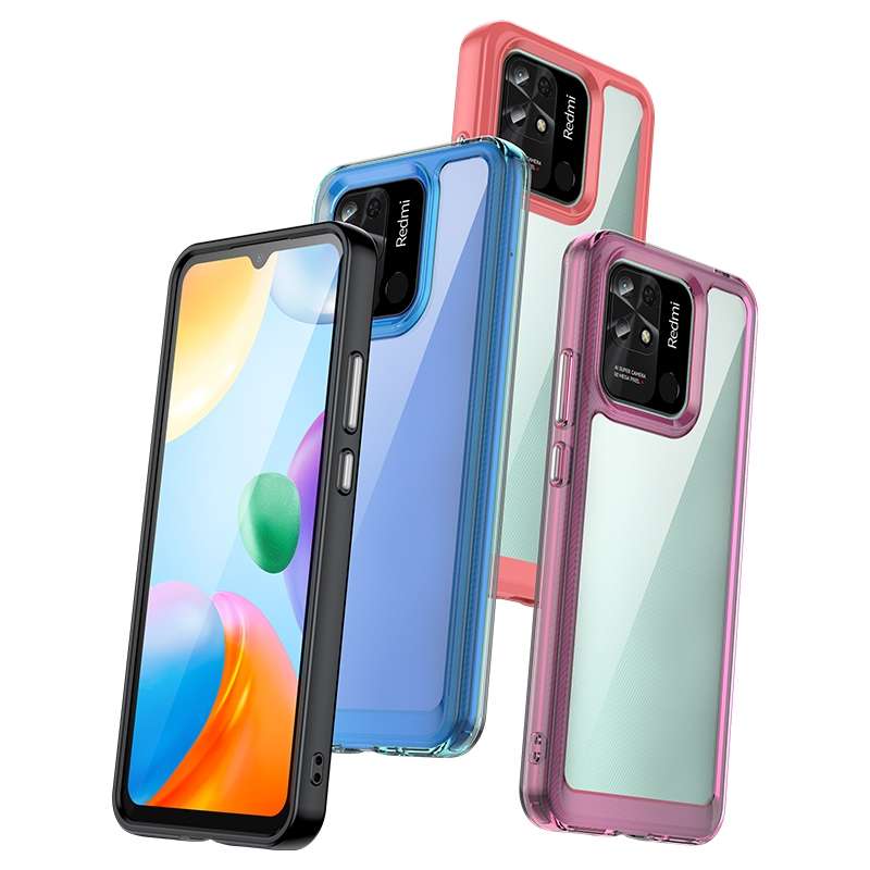 For Xiaomi Redmi 10C Colorful Series Acrylic + TPU Phone Case(Transparent)