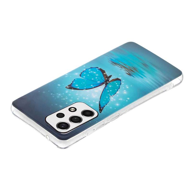 For Samsung Galaxy A33 5G Luminous TPU Protective Phone Case(Butterfly)