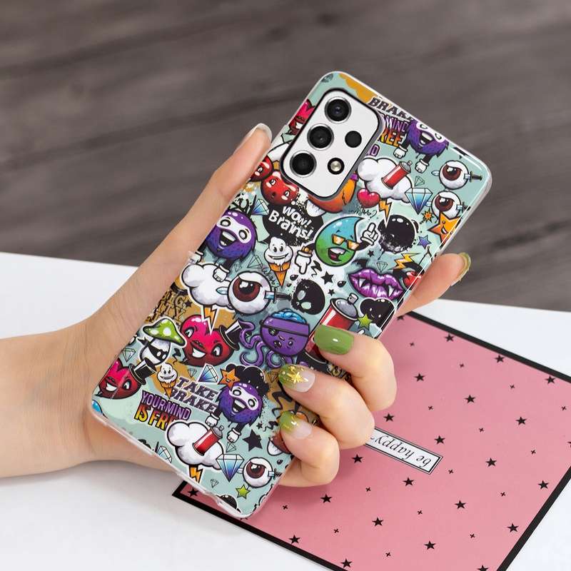 For Samsung Galaxy A53 5G Luminous TPU Protective Phone Case(Graffiti)