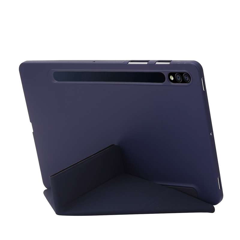 For Samsung Galaxy Tab S8+ / S7+ Deformation Silicone Leather Tablet Case(Dark Green)
