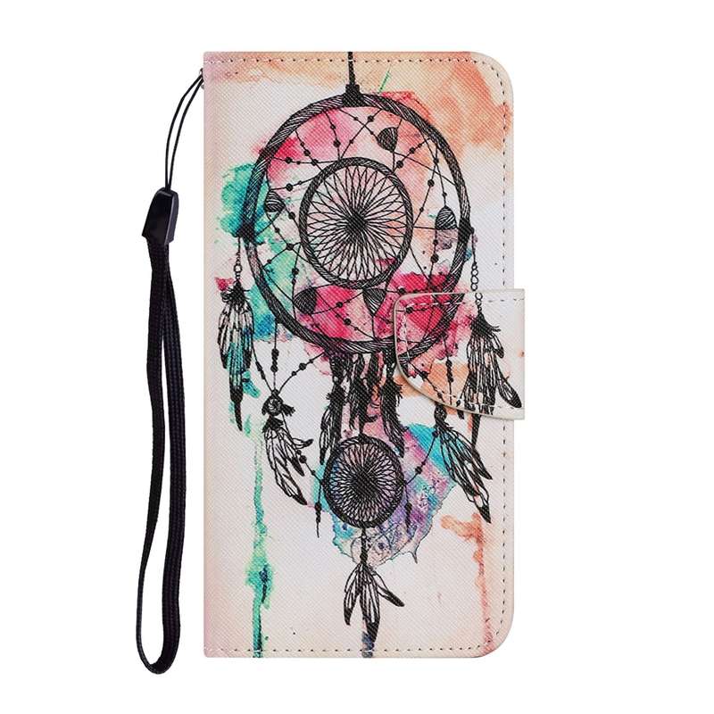 For Samsung Galaxy S22 5G Coloured Drawing Pattern Leather Phone Case(Rose Wolf)