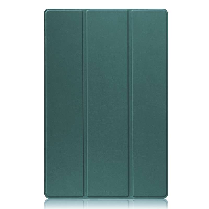 For Samsung Galaxy Tab S8 Ultra Three-folding Holder Custer Texture Leather Tablet Case(Black)