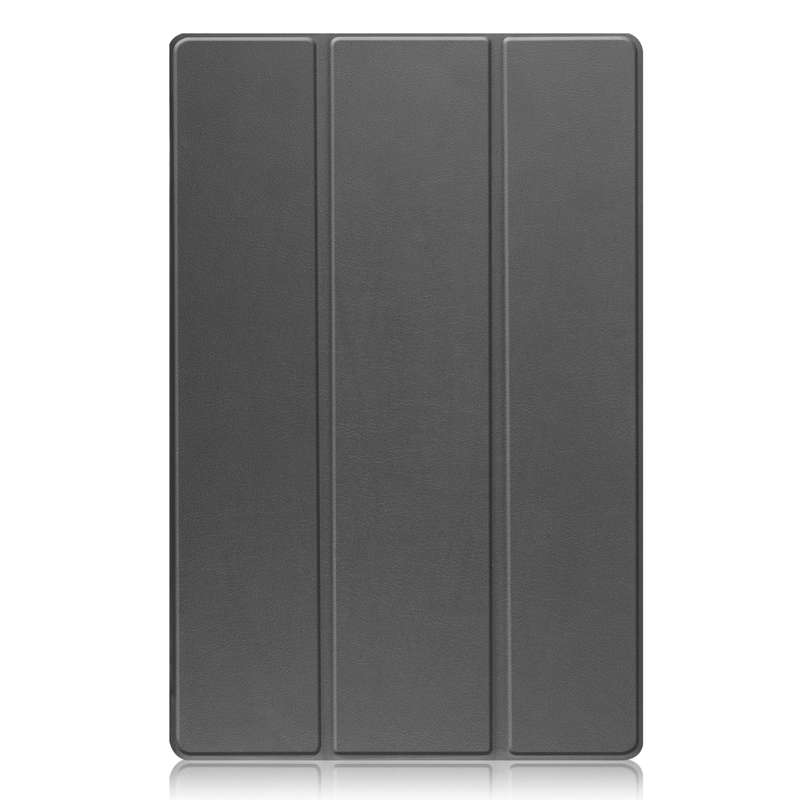 For Samsung Galaxy Tab S8 Ultra Three-folding Holder Custer Texture Leather Tablet Case(Black)