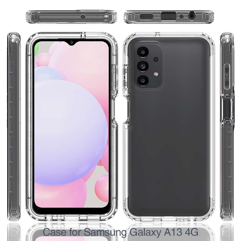 For Samsung Galaxy A13 4G Full Body Shockproof Clear Gradient Phone Case(Blue)