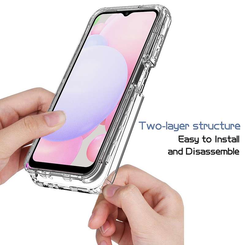 For Samsung Galaxy A13 4G Full Body Shockproof Clear Gradient Phone Case(Blue)