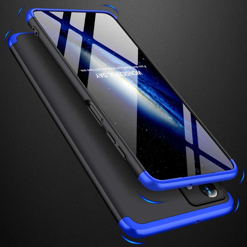 For Samsung Galaxy A23 GKK Three Stage Splicing Full Coverage PC Phone Case(Black Silver)