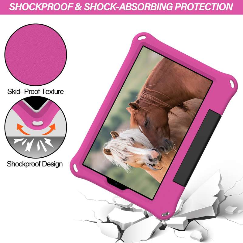 For Samsung Galaxy Tab A7 Lite EVA Handle Holder Tablet Case(Blue)