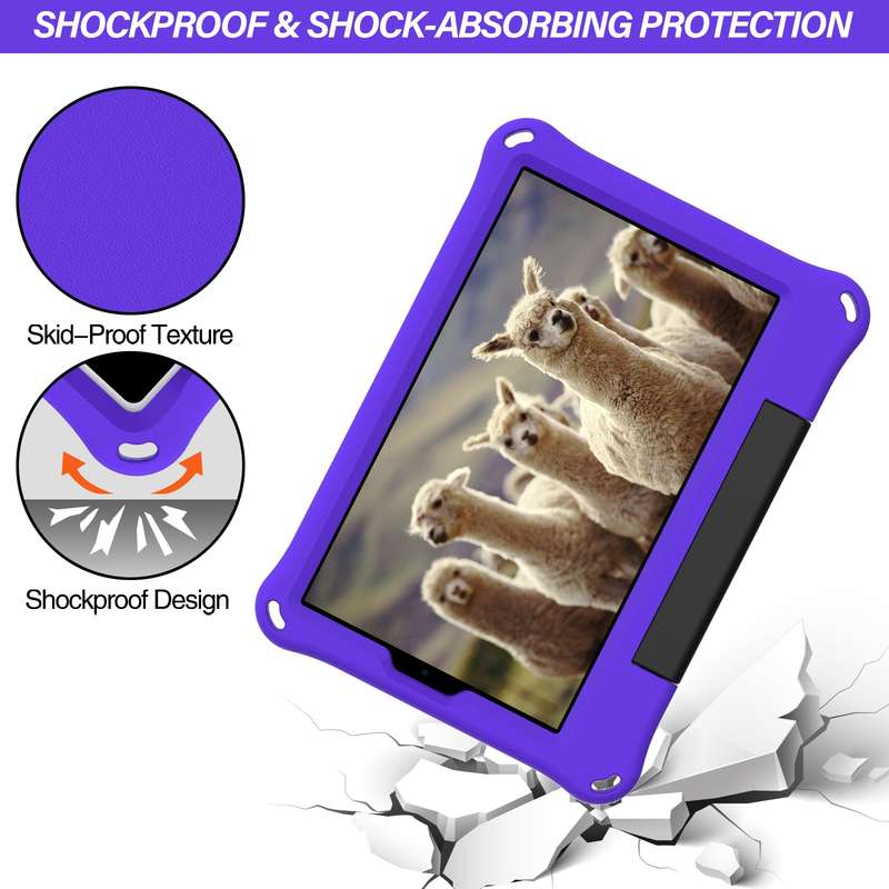 For Samsung Galaxy Tab A7 Lite EVA Handle Holder Tablet Case(Blue)