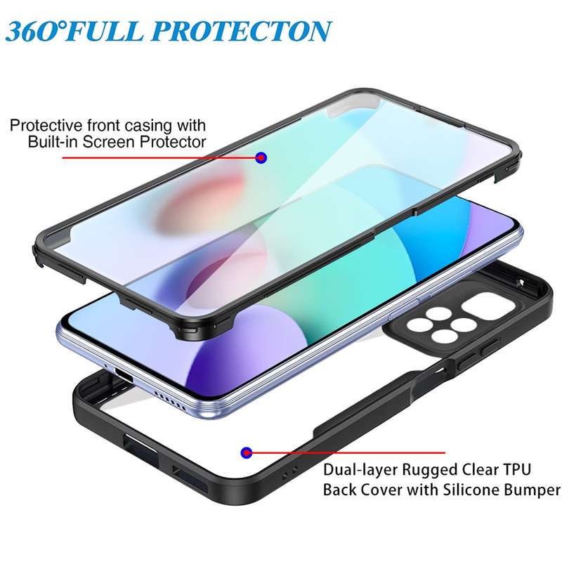 For Xiaomi Redmi 10 Acrylic + TPU 360 Degrees Full Coverage Phone Case(Green)