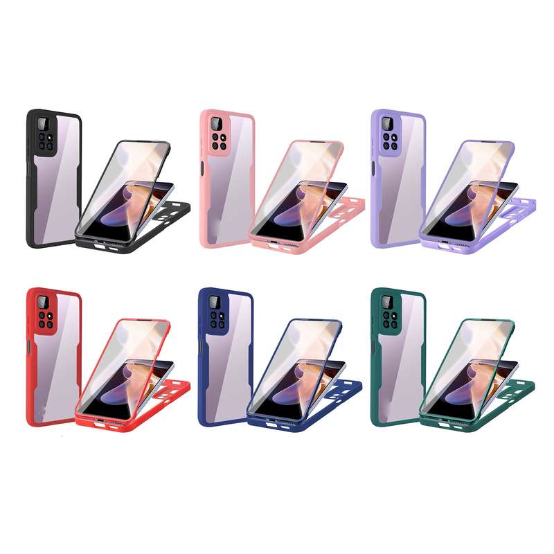For Xiaomi Redmi Note 11 Acrylic + TPU 360 Degrees Full Coverage Phone Case(Black)