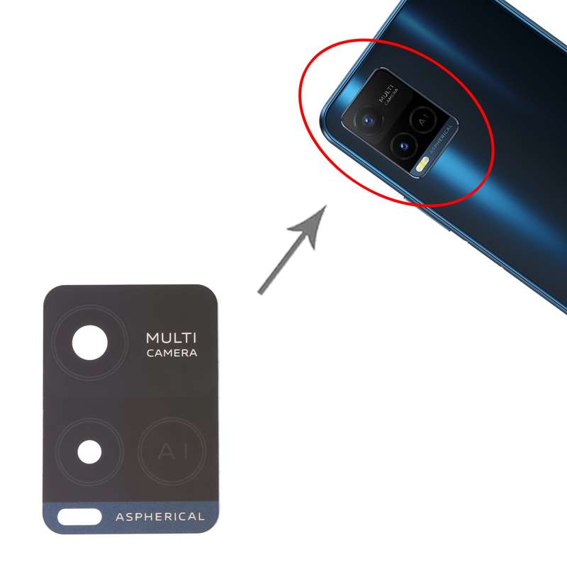 For vivo Y32 V2158A 10pcs Back Camera Lens