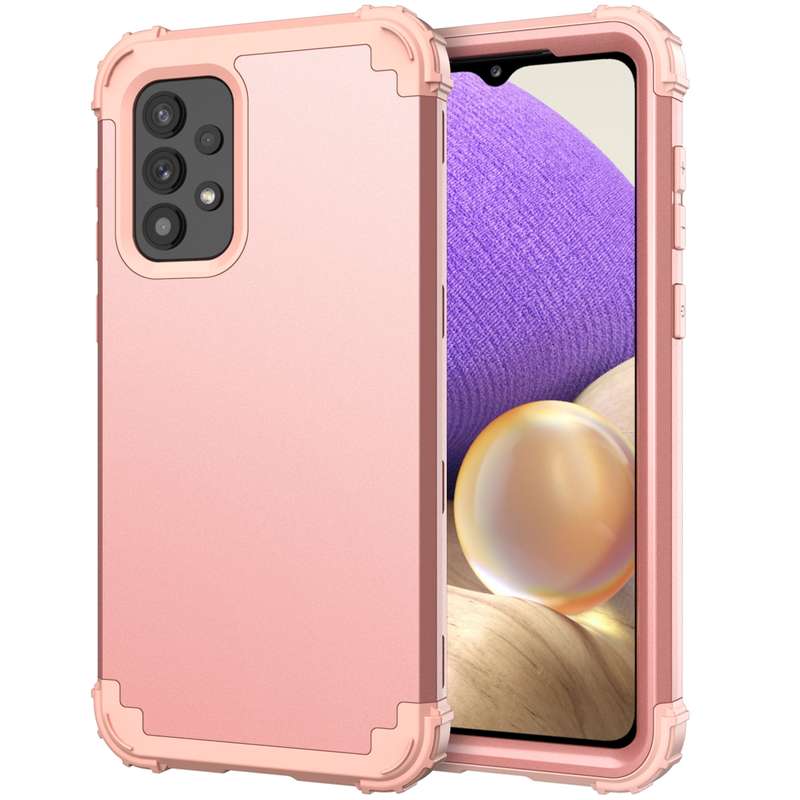 For Samsung Galaxy Tab A8 10.5 2021 Varnish Glitter Powder Leather Tablet Case(Rose Gold)
