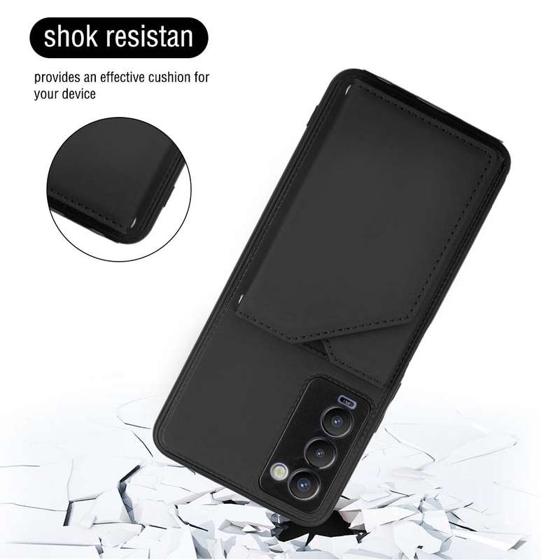 For Tecno Camon 17 Pro Skin Feel PU + TPU + PC Phone Case(Brown)