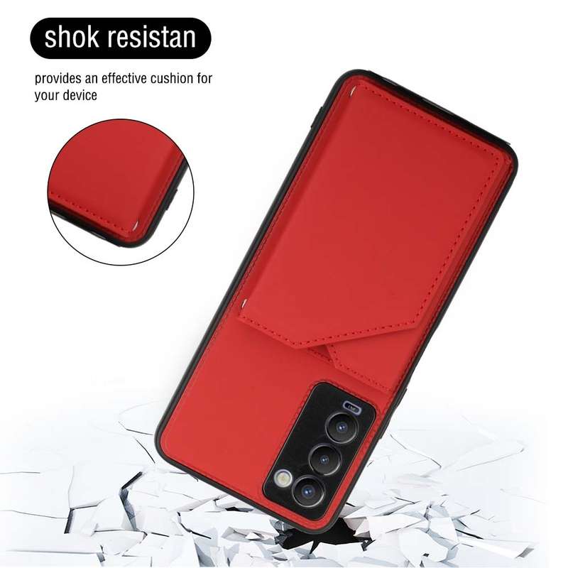 For Tecno Camon 17 Pro Skin Feel PU + TPU + PC Phone Case(Brown)