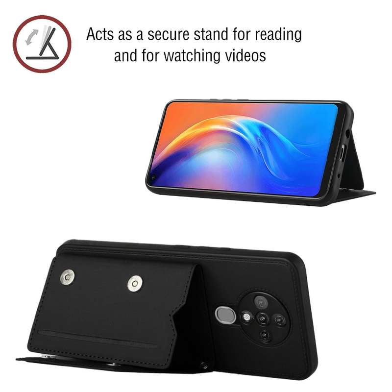 For Tecno Spark 6 Skin Feel PU + TPU + PC Phone Case(Black)