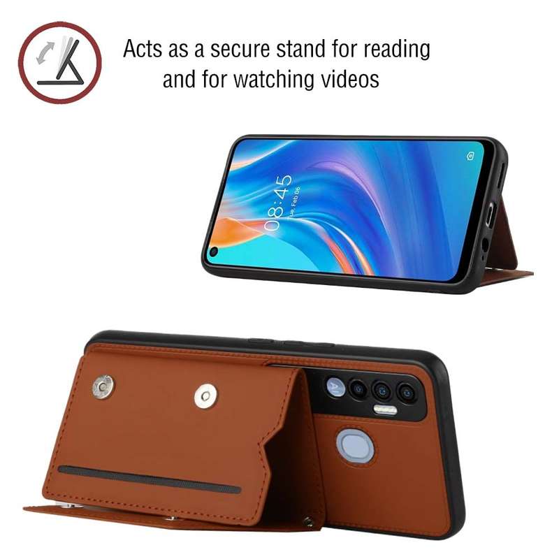 For Tecno Spark 7 Pro Skin Feel PU + TPU + PC Phone Case(Black)