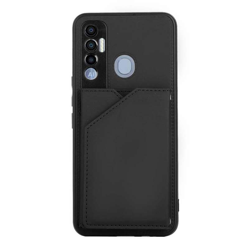 For Tecno Spark 7 Pro Skin Feel PU + TPU + PC Phone Case(Black)