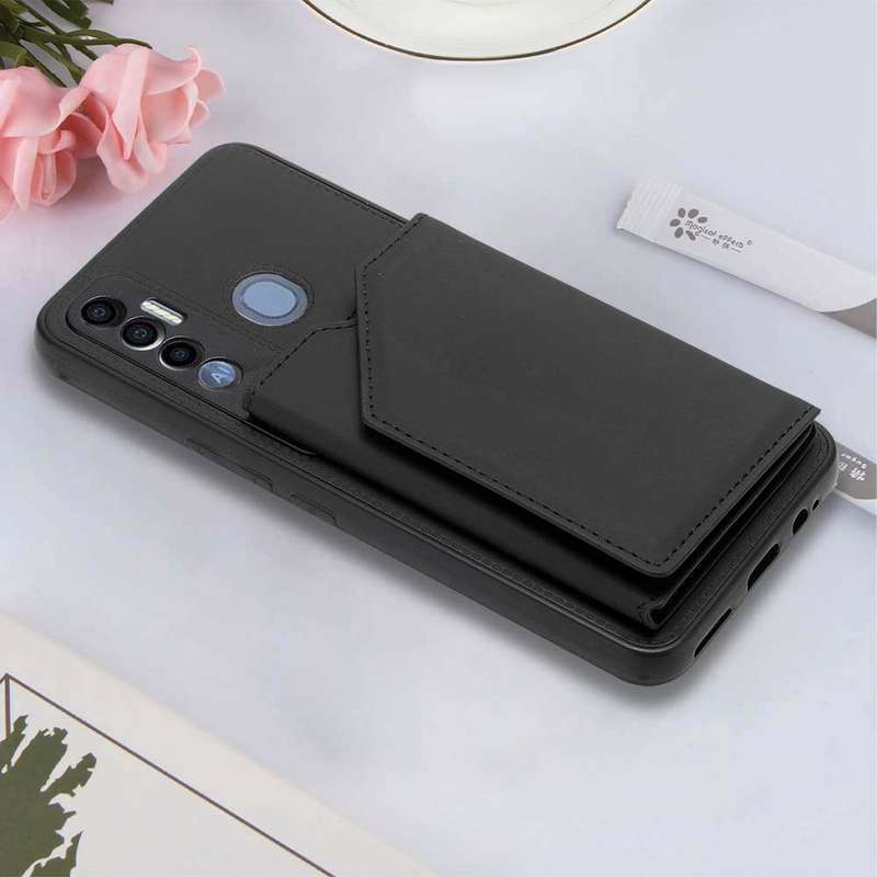 For Tecno Spark 7 Pro Skin Feel PU + TPU + PC Phone Case(Black)