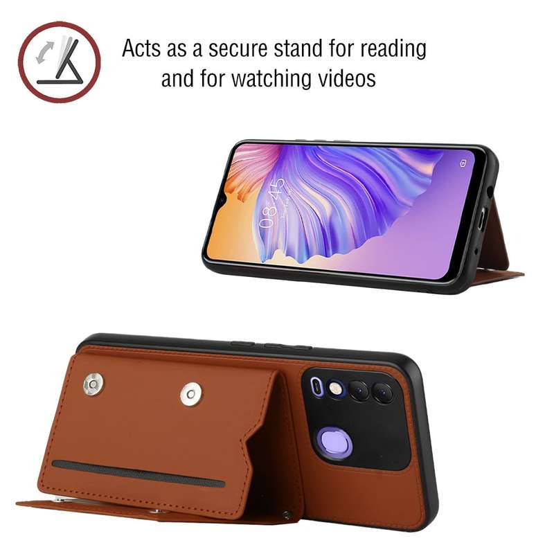 For Tecno Spark 8 Skin Feel PU + TPU + PC Phone Case(Rose Gold)