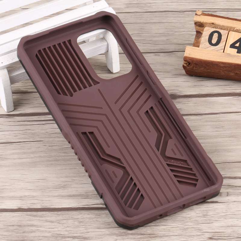 For Samsung Galaxy A73 5G Lanyard Mecha Armor Kickstand PC + TPU Phone Case(Grey)