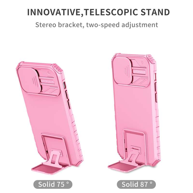For vivo Y15s / Y15a Stereoscopic Holder Sliding Camshield Phone Case(Blue)