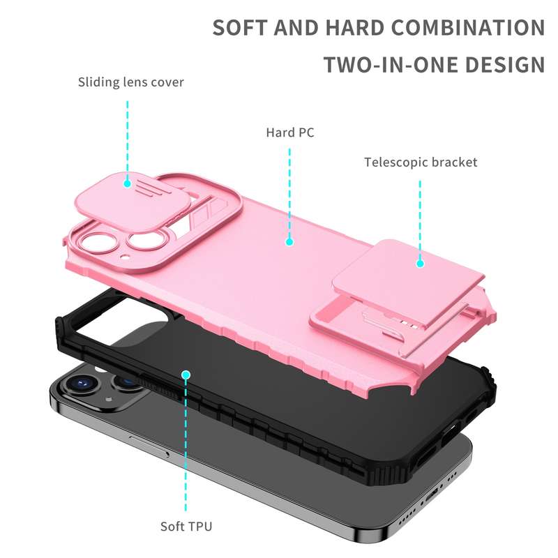 For Xiaomi Redmi Note 10 Pro 4G Stereoscopic Holder Sliding Camshield Phone Case(White)