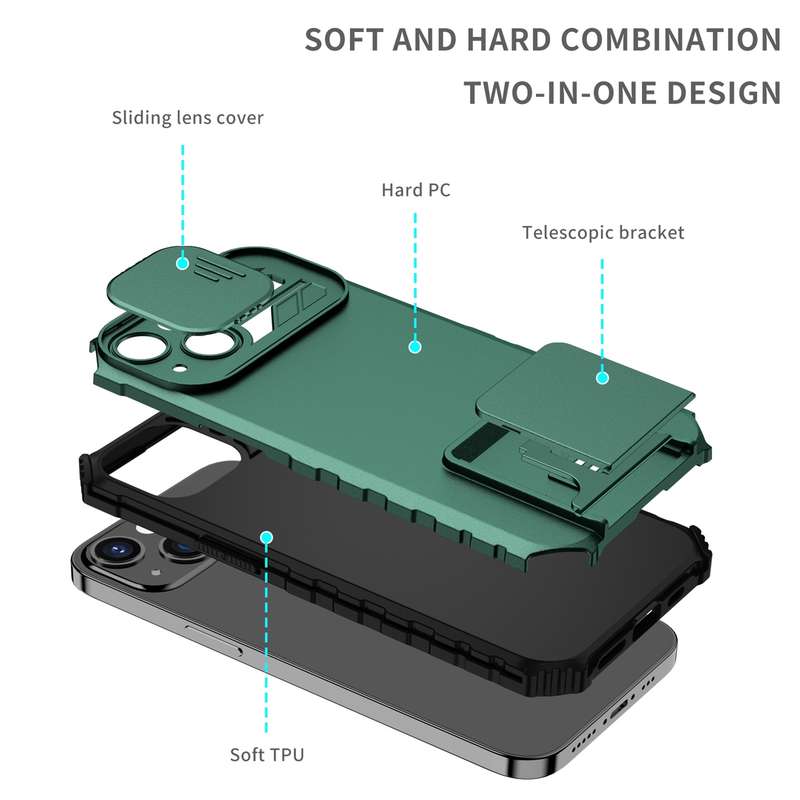 For Xiaomi Redmi Note 10 Pro 4G Stereoscopic Holder Sliding Camshield Phone Case(White)