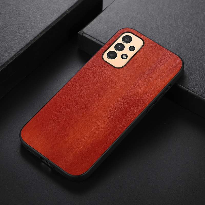 For Samsung Galaxy A13 4G Yellow Cow Texture PU Phone Case(Coffee)