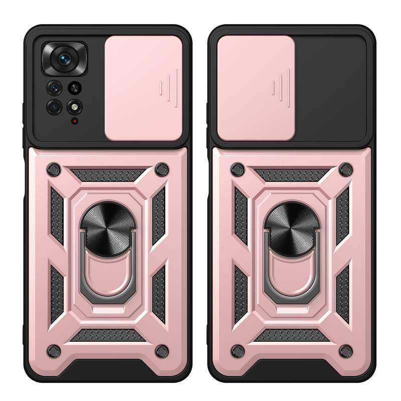 For Xiaomi Redmi Note 11 Pro Global Sliding Camera Cover Design TPU+PC Protective Phone Case(Black)