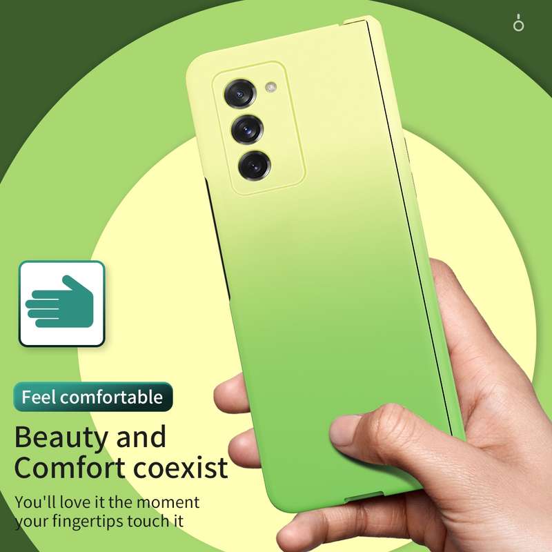 For Samsung Galaxy Z Fold2 5G Colorful Gradient Phone Case(Black White)