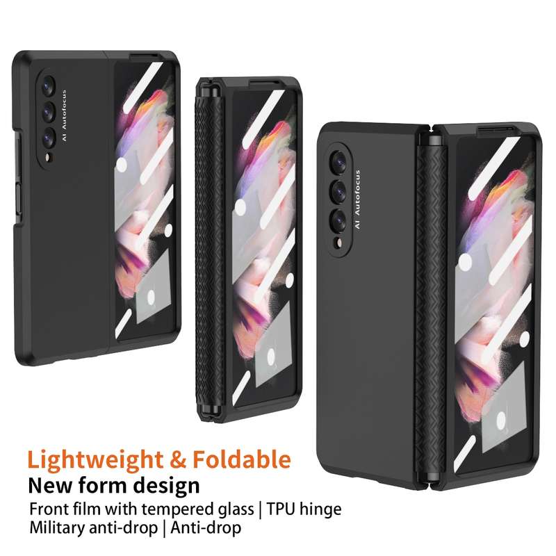 For Samsung Galaxy A73 5G Solid Color PC + TPU Protective Case with Holder & Card Slots(Rose Gold)